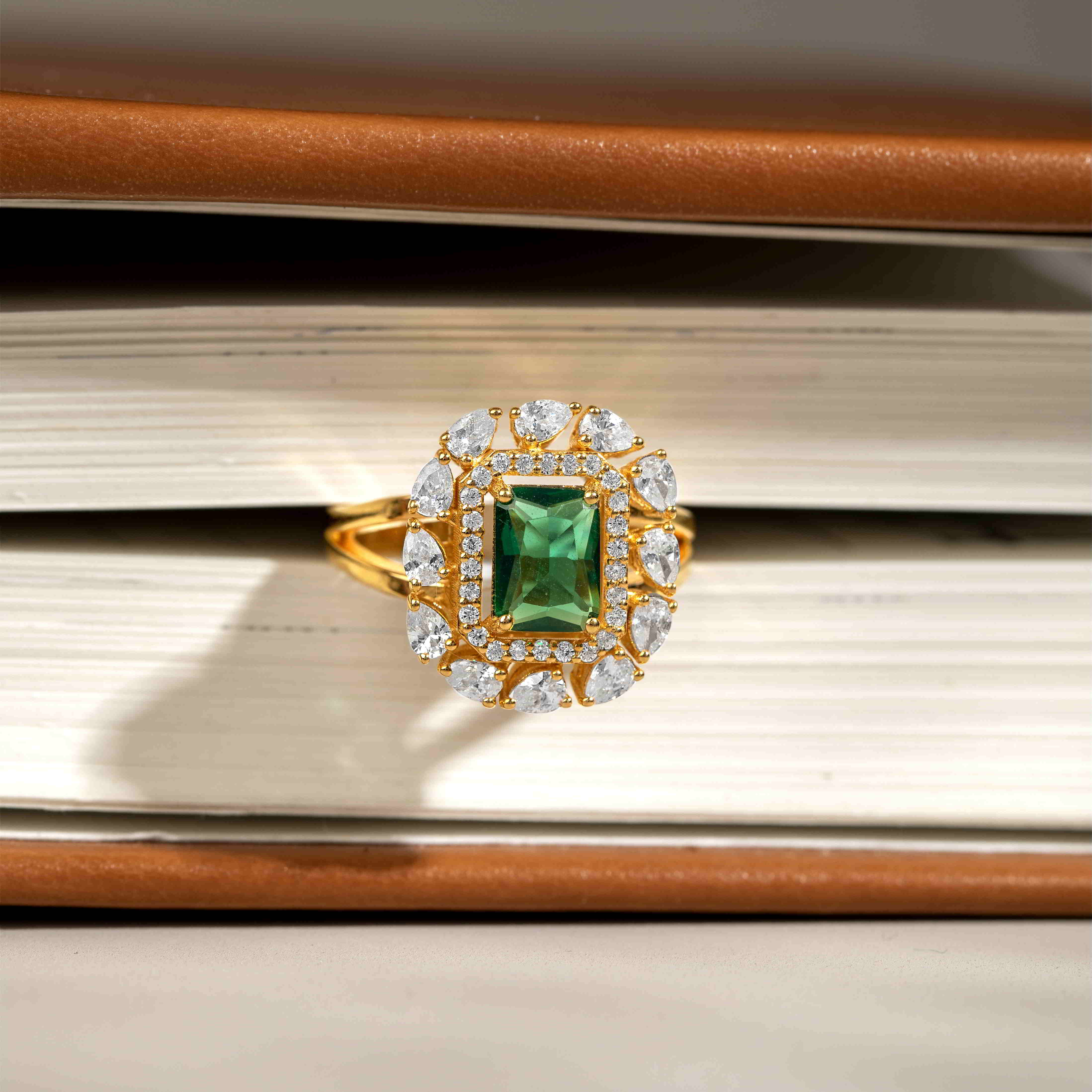 Emerald Bridal Ring