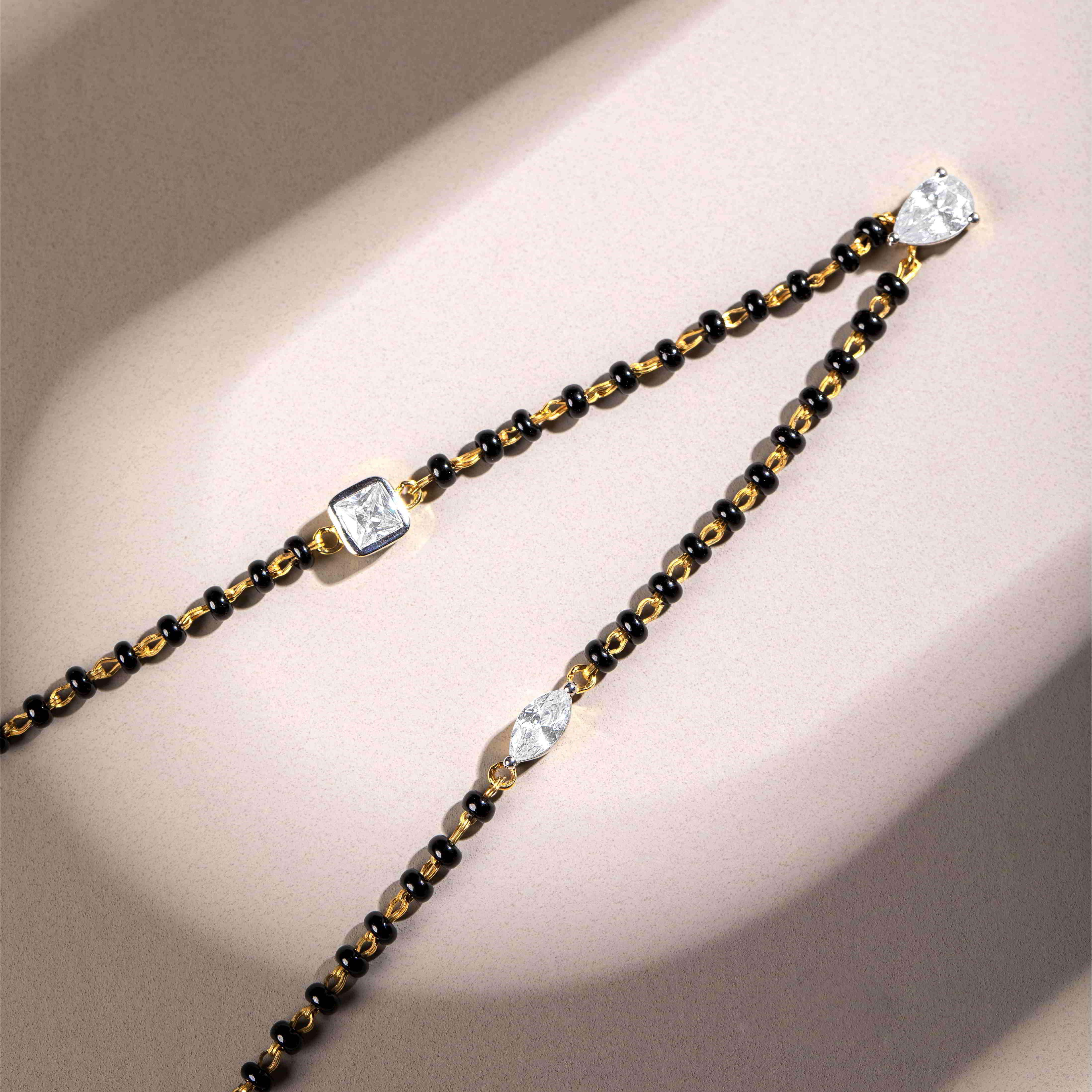 3 Shape Solitaire Mangalsutra