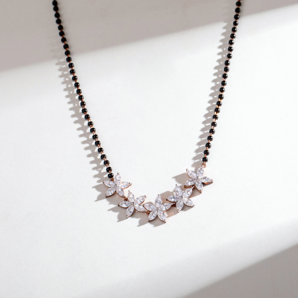 5 Flower Full Bead Mangalsutra