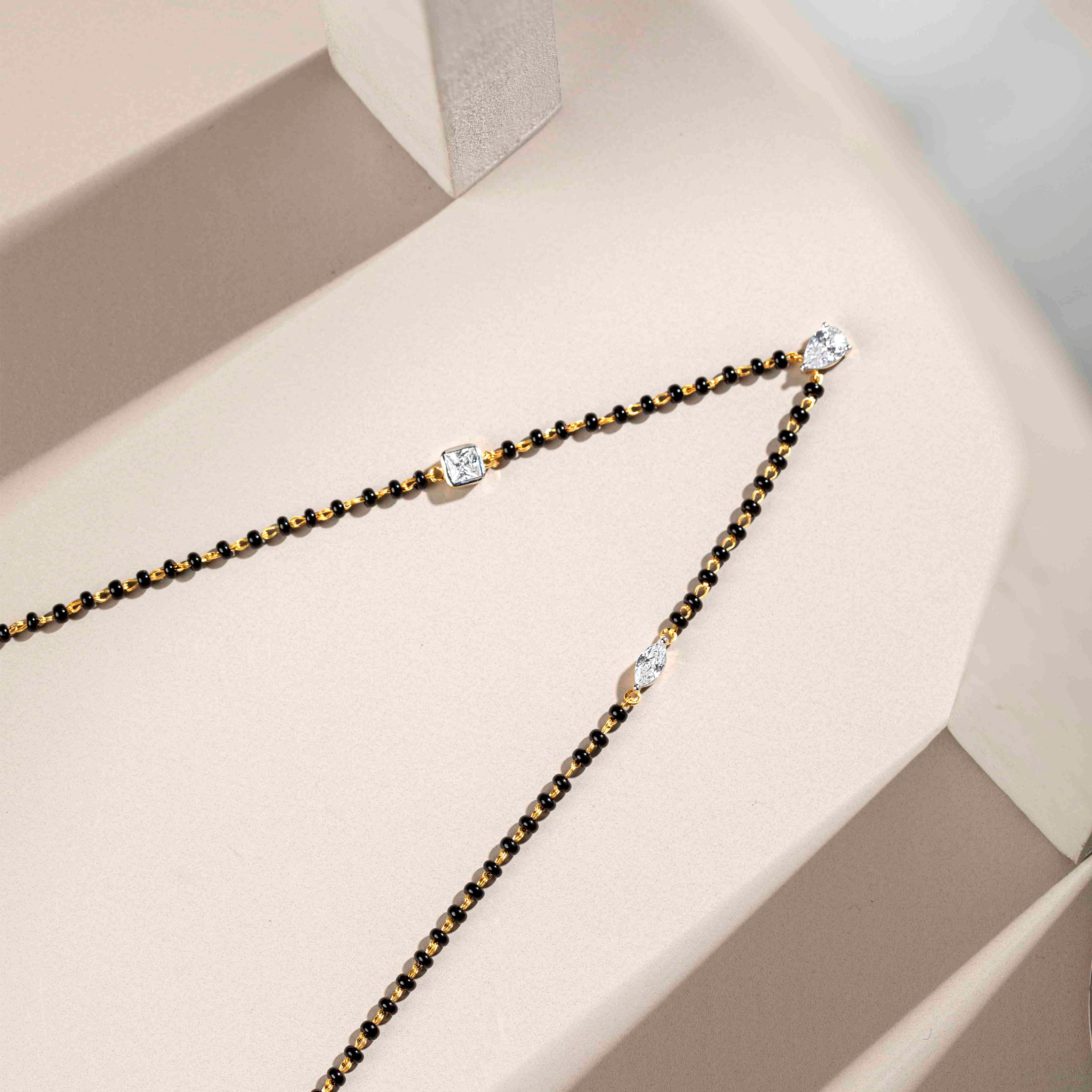 3 Shape Solitaire Mangalsutra