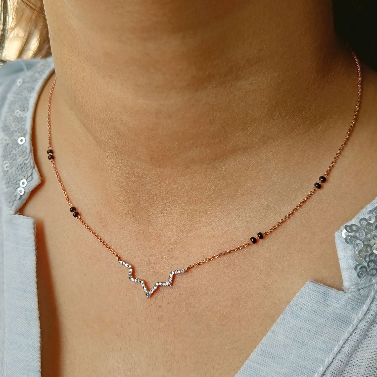 Zig zag zig Mangalsutra