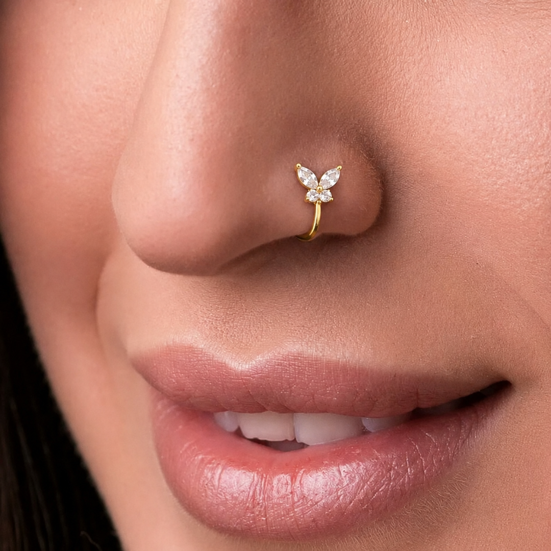 Papillon Pressable Nose Pin