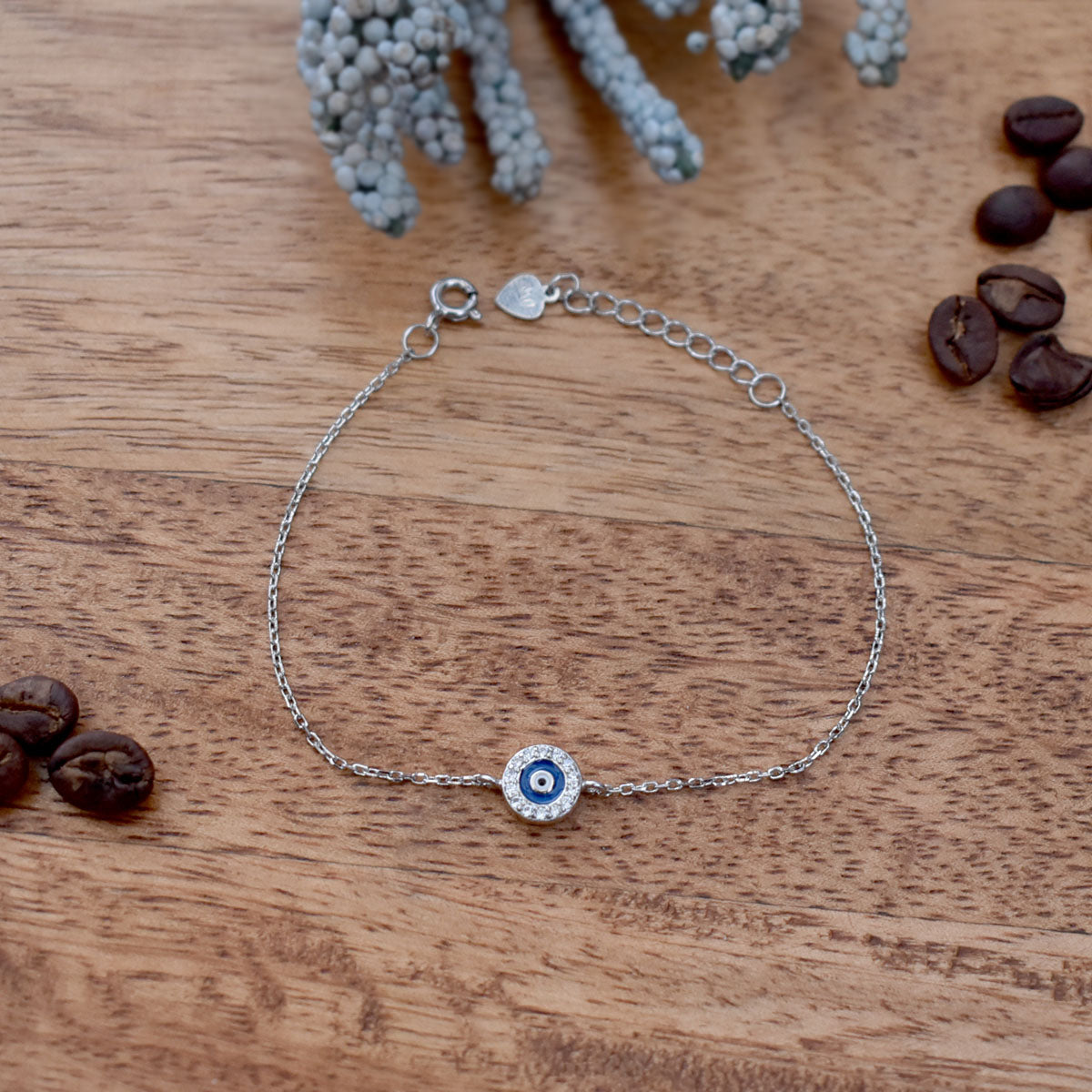 Enamel-y Evil Eye Bracelet