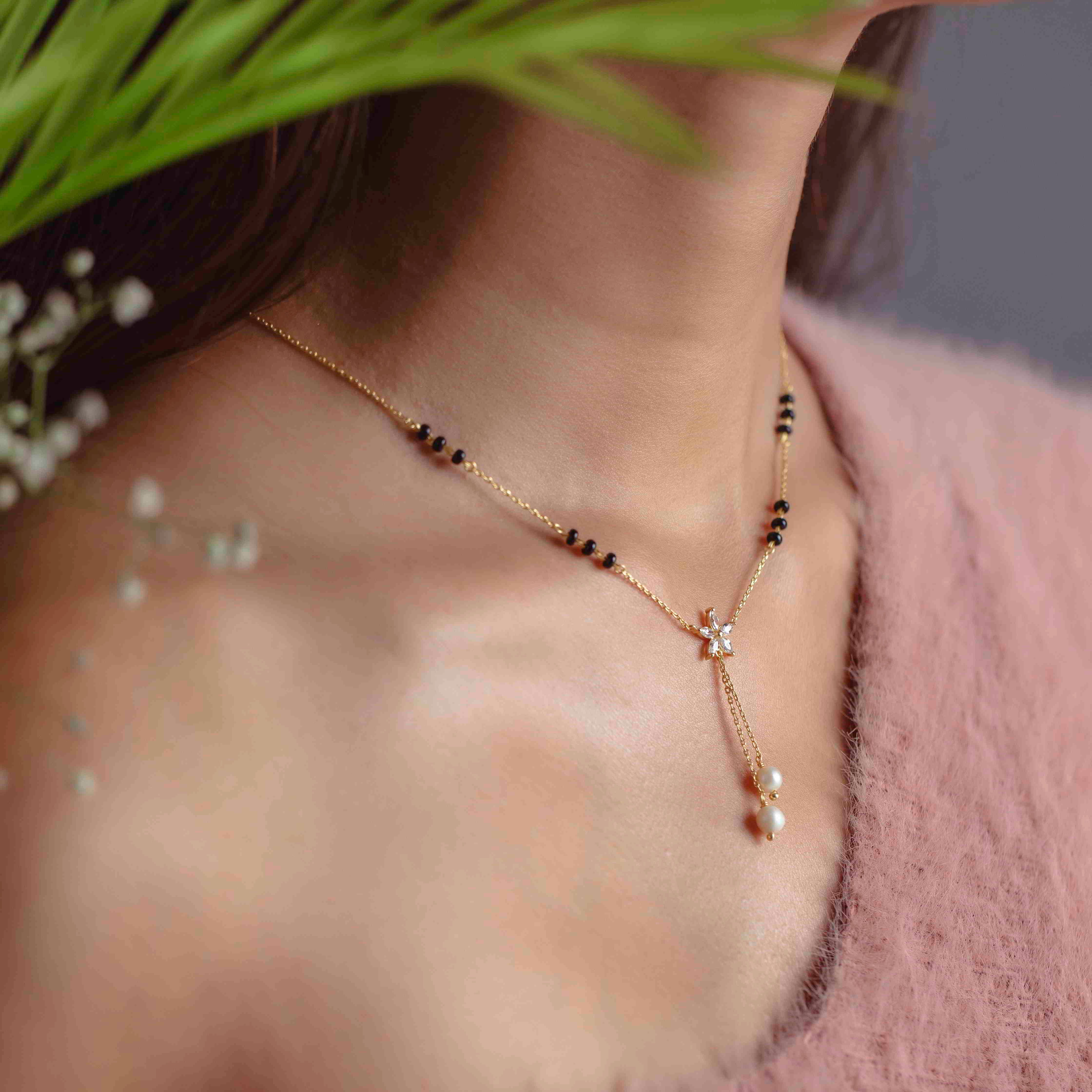 Floral Mangalsutra Lariat