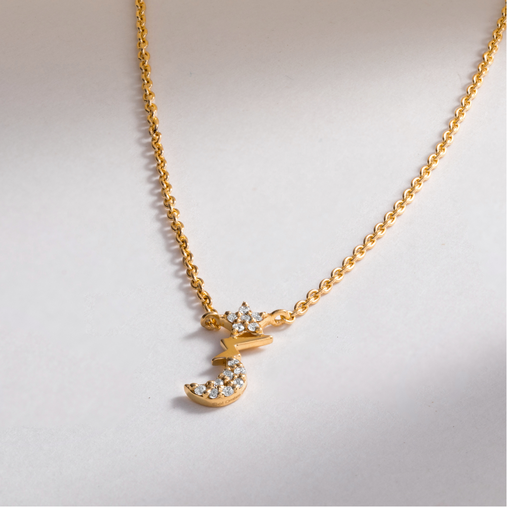 Dainty Star Moon Necklace