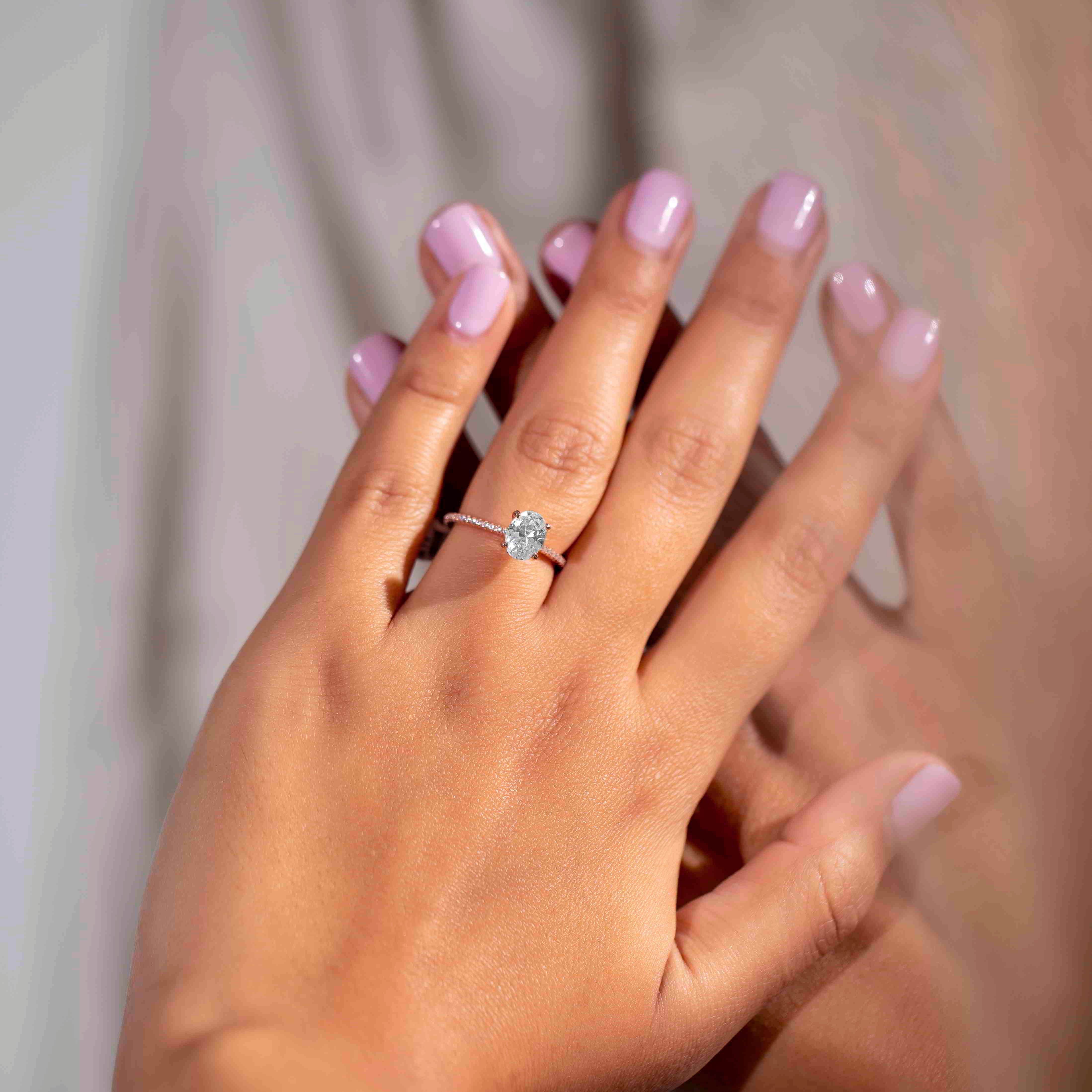 Ovalish Solitaire Ring