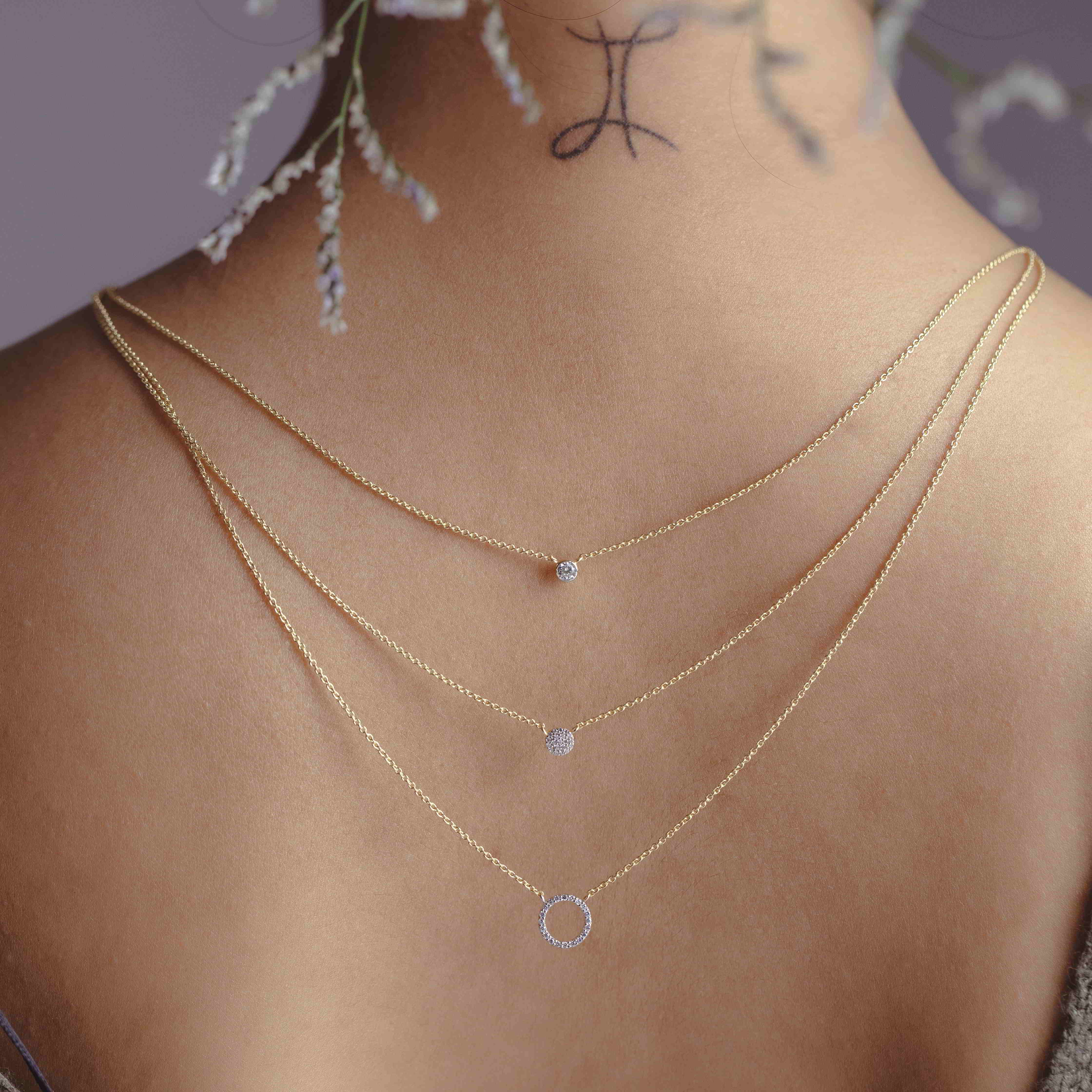 Circle Halo Necklace