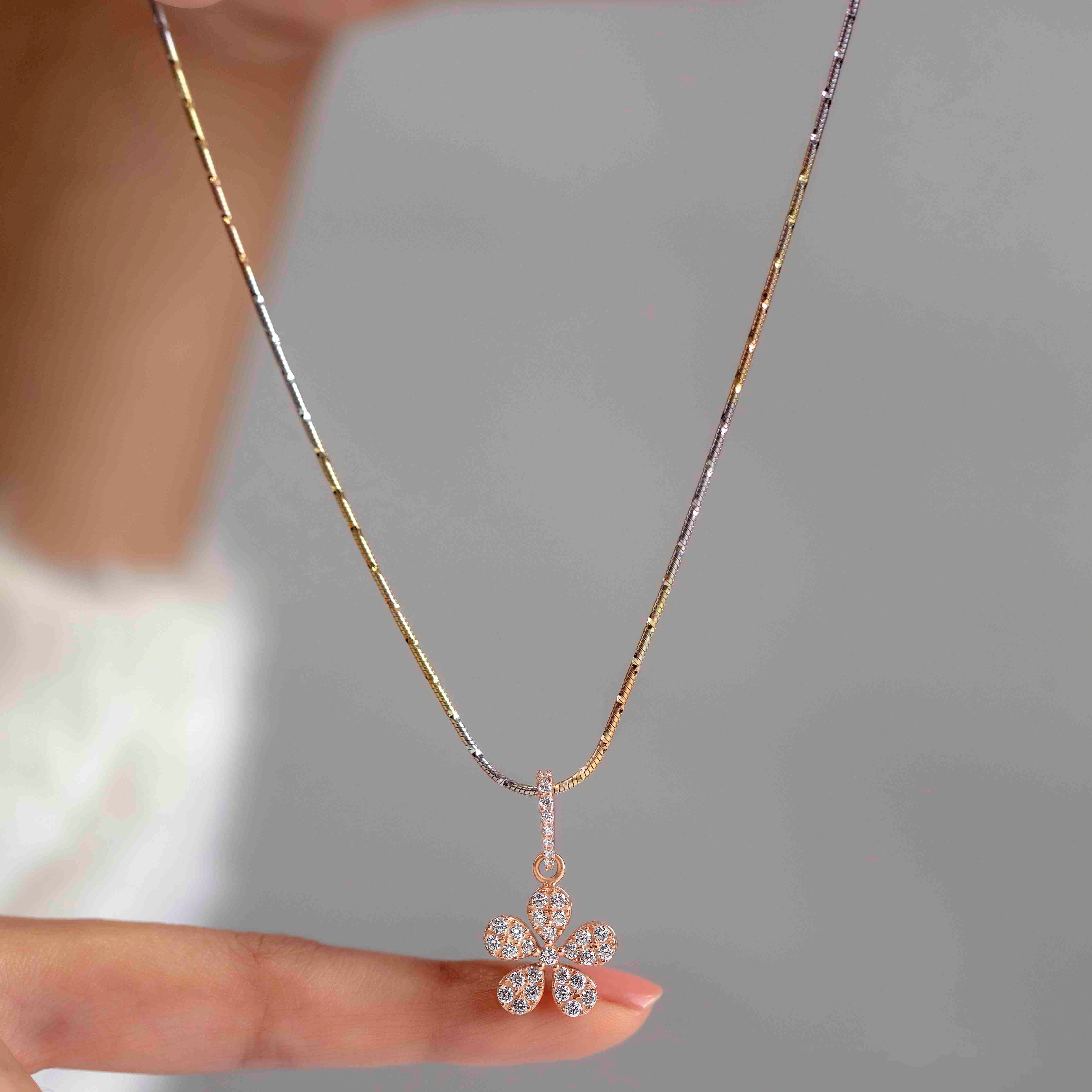 Sleek Floral Pendant