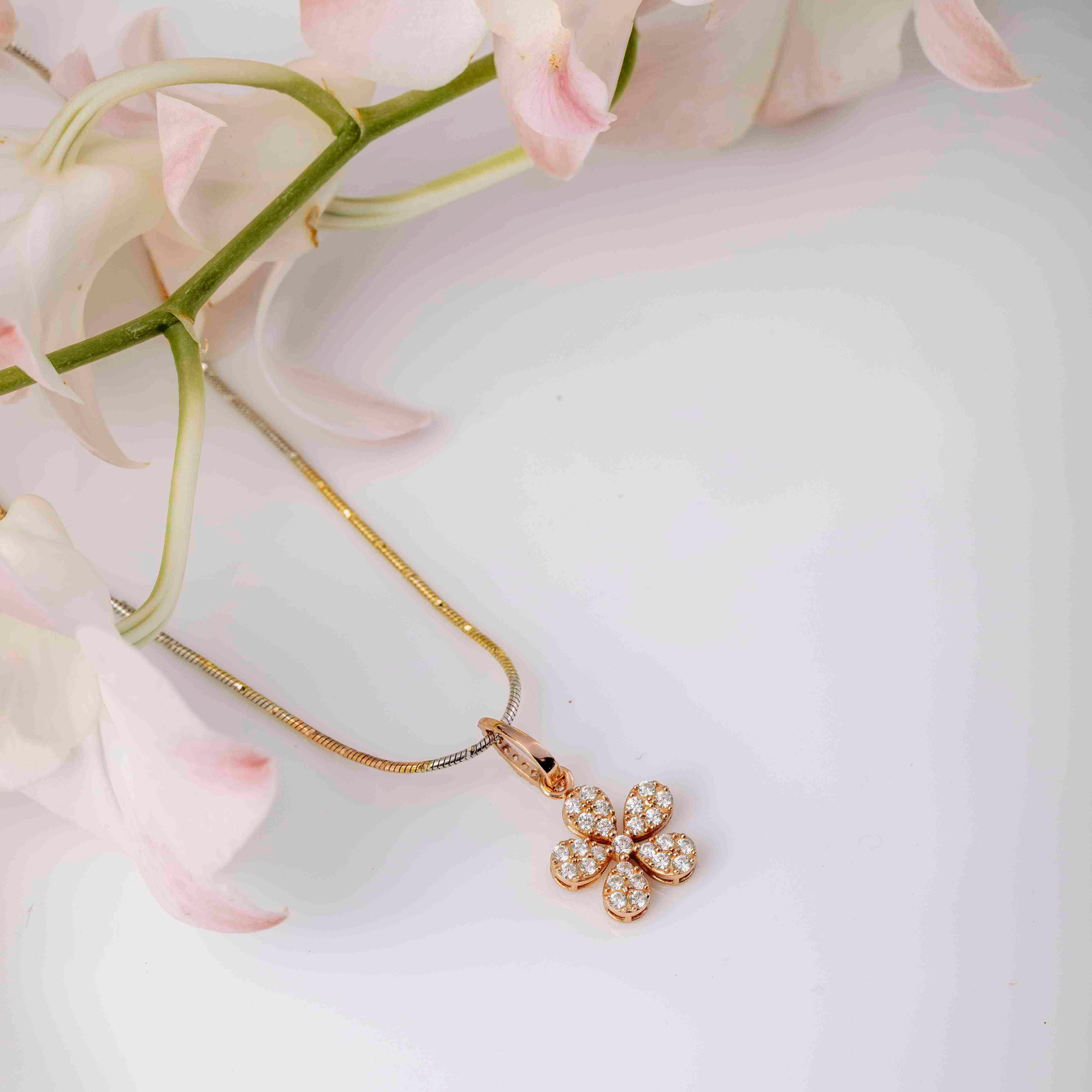 Sleek Floral Pendant