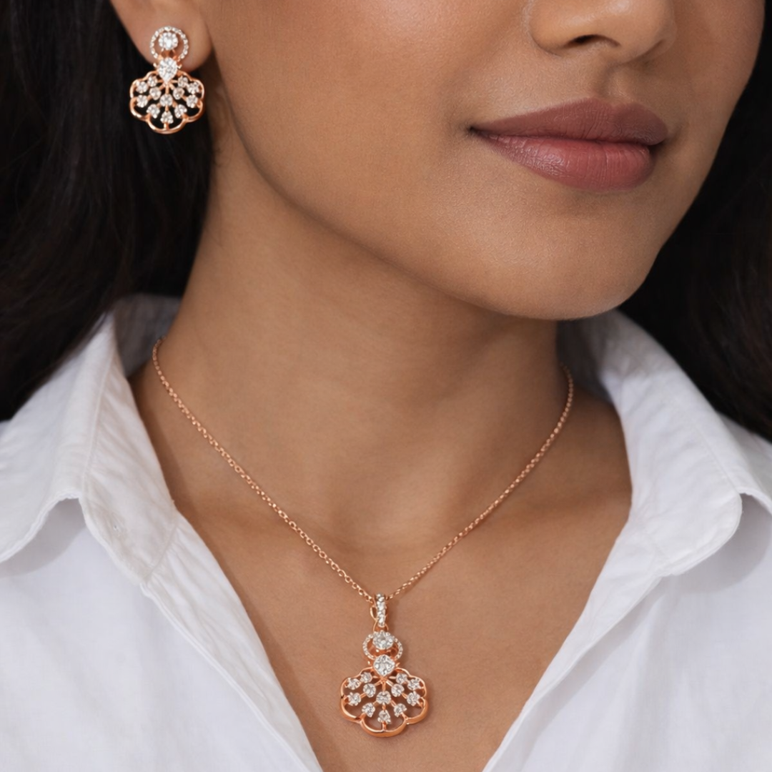 Rosette Halo Earrings