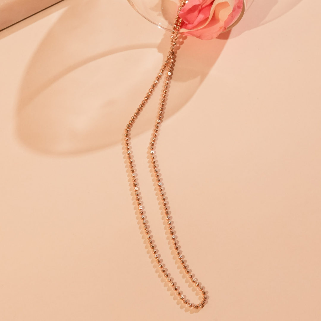 Rose Gold Pebble Italian Chain