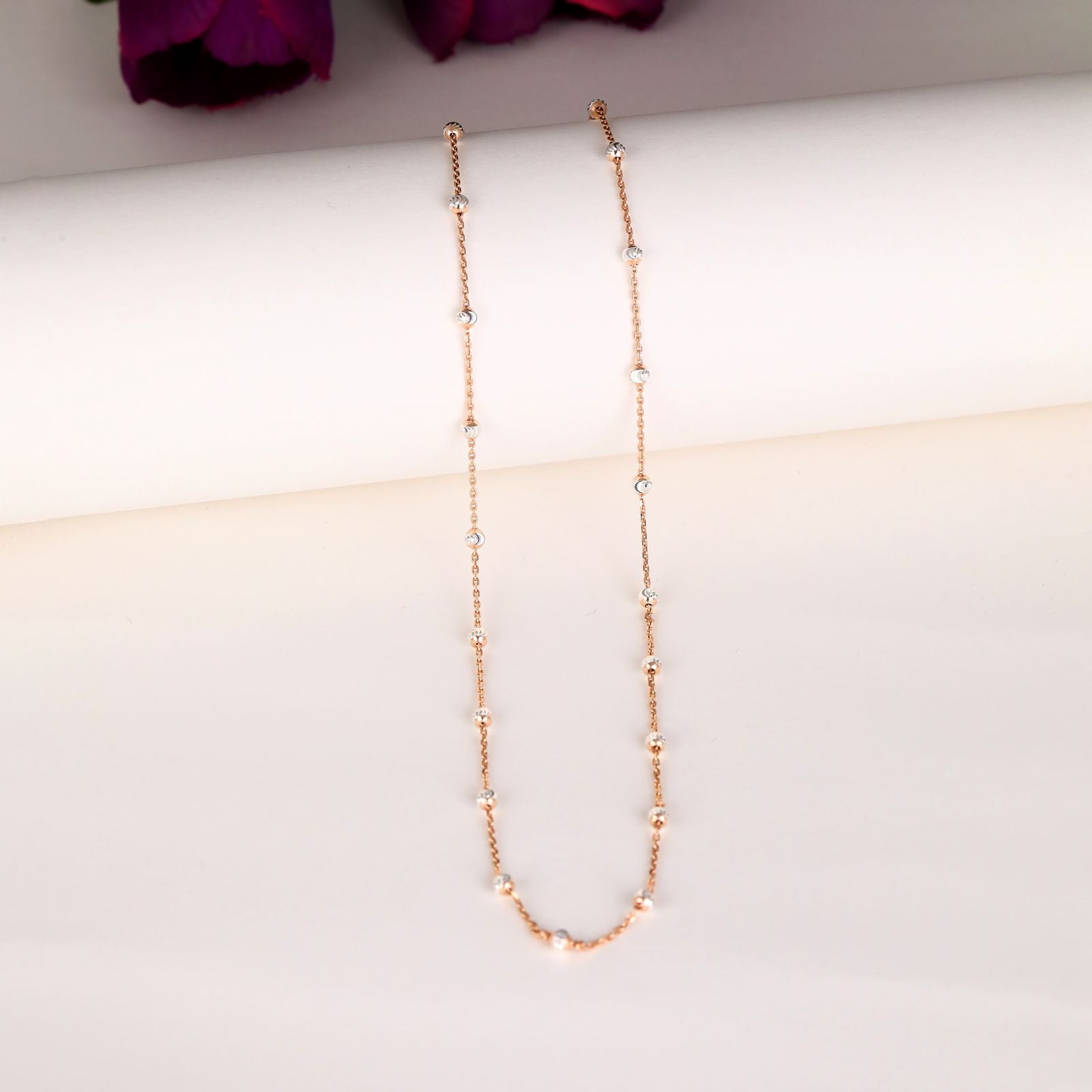 2 Tone Rodium Ball Chain