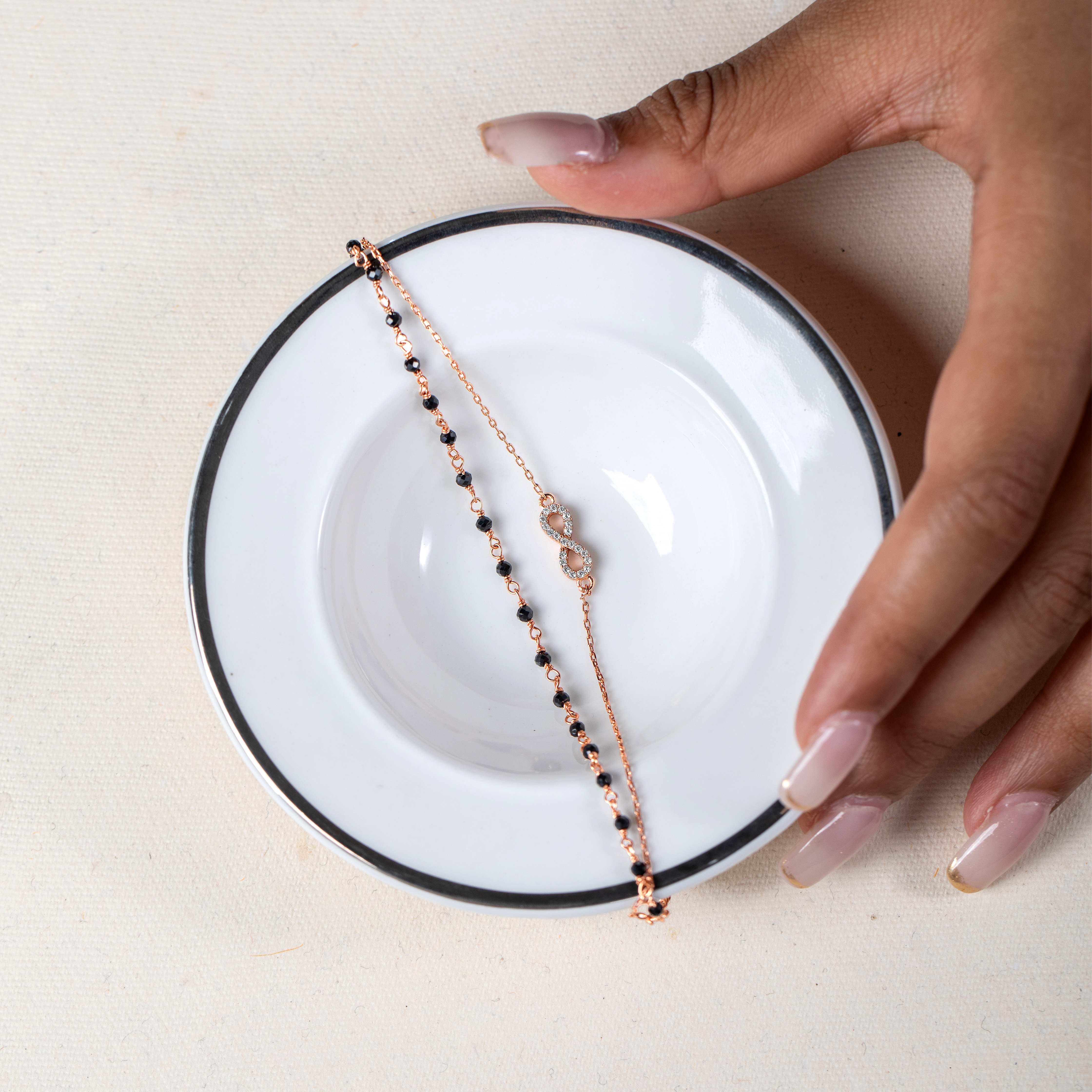 Layered Infinity Mangalsutra Bracelet