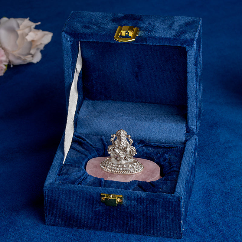Rose Quartz Car Ganesh Ji