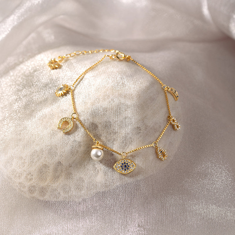 Trinity Sparkle Charms Bracelet