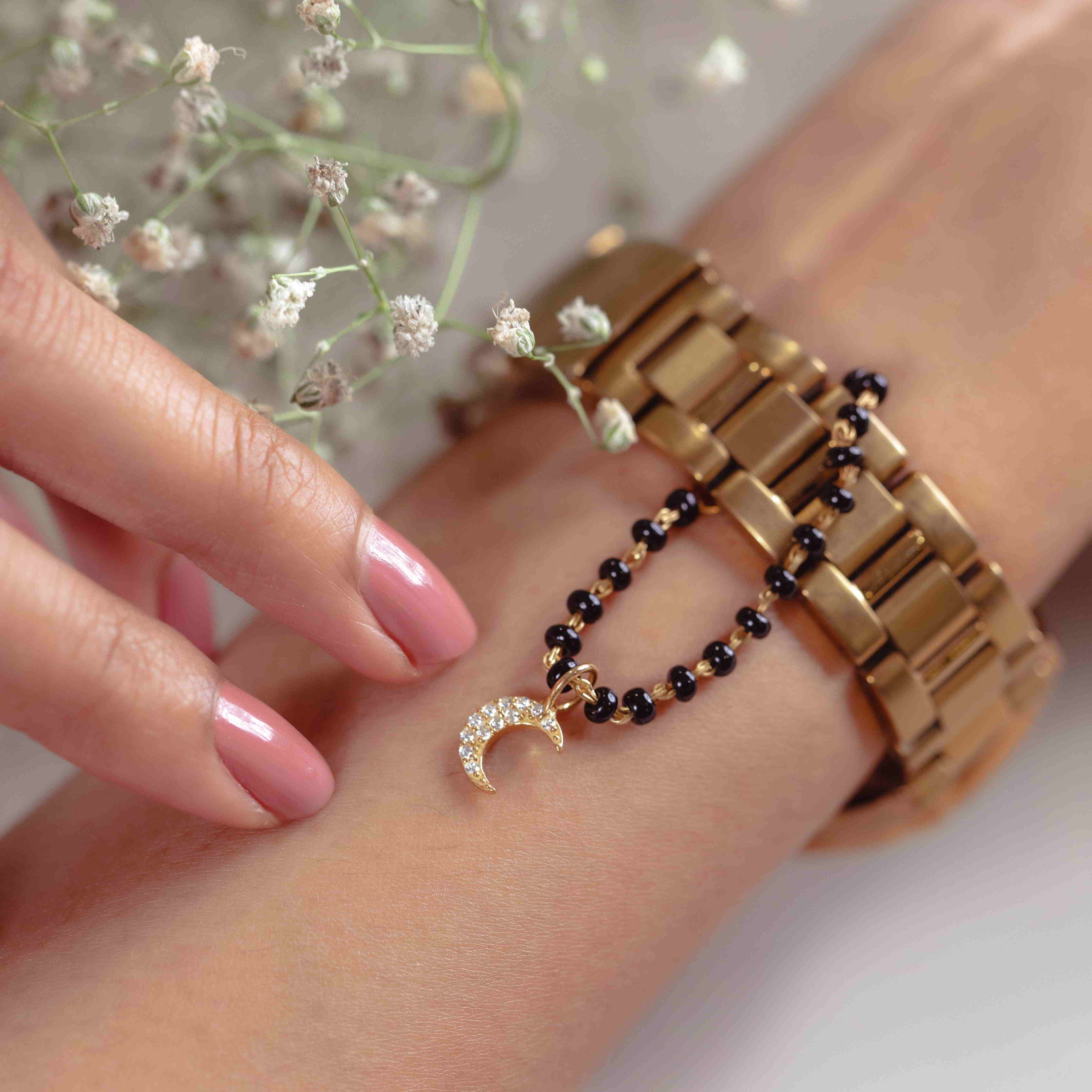 Crescent Mangalsutra Watch Hanging