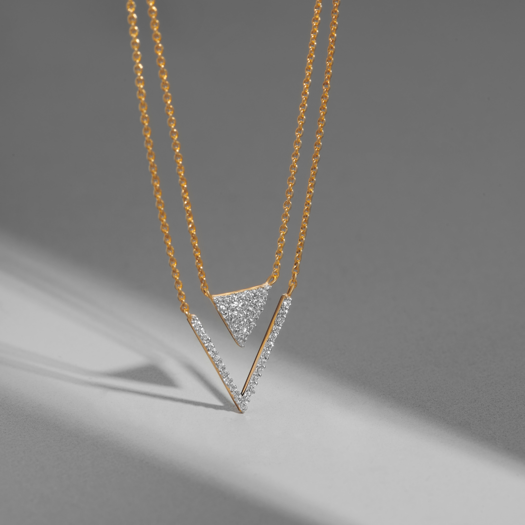 Reverted dual layer Necklace