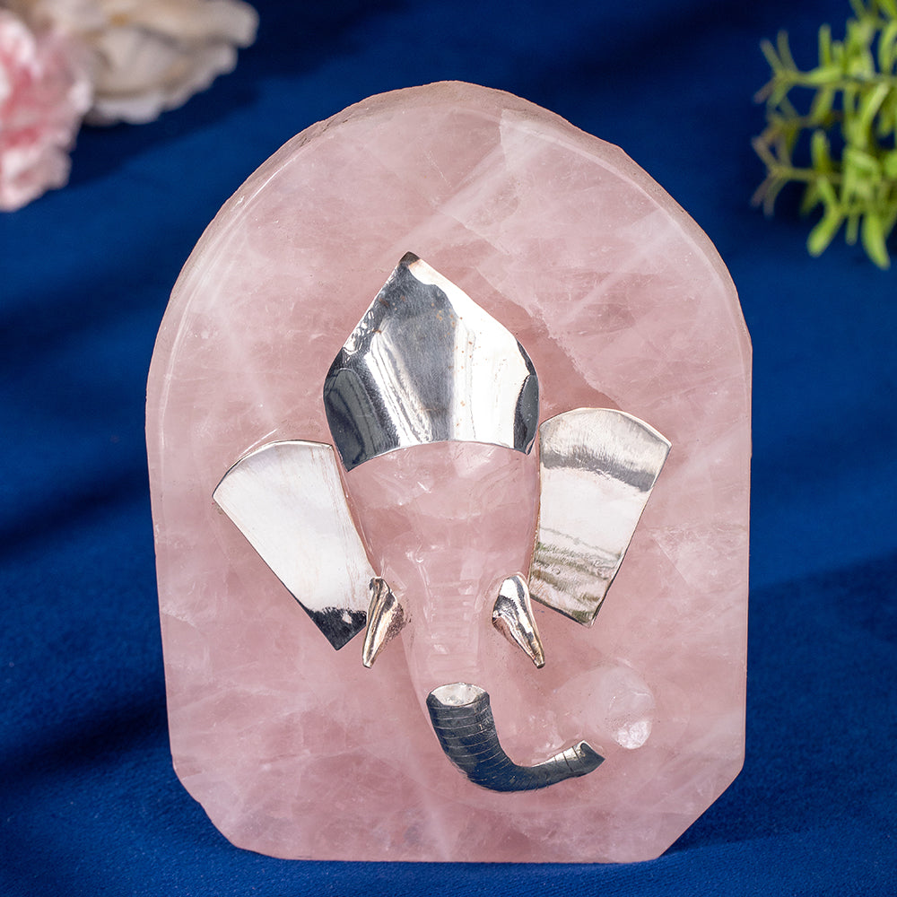 Rose Quartz Ganesh Ji