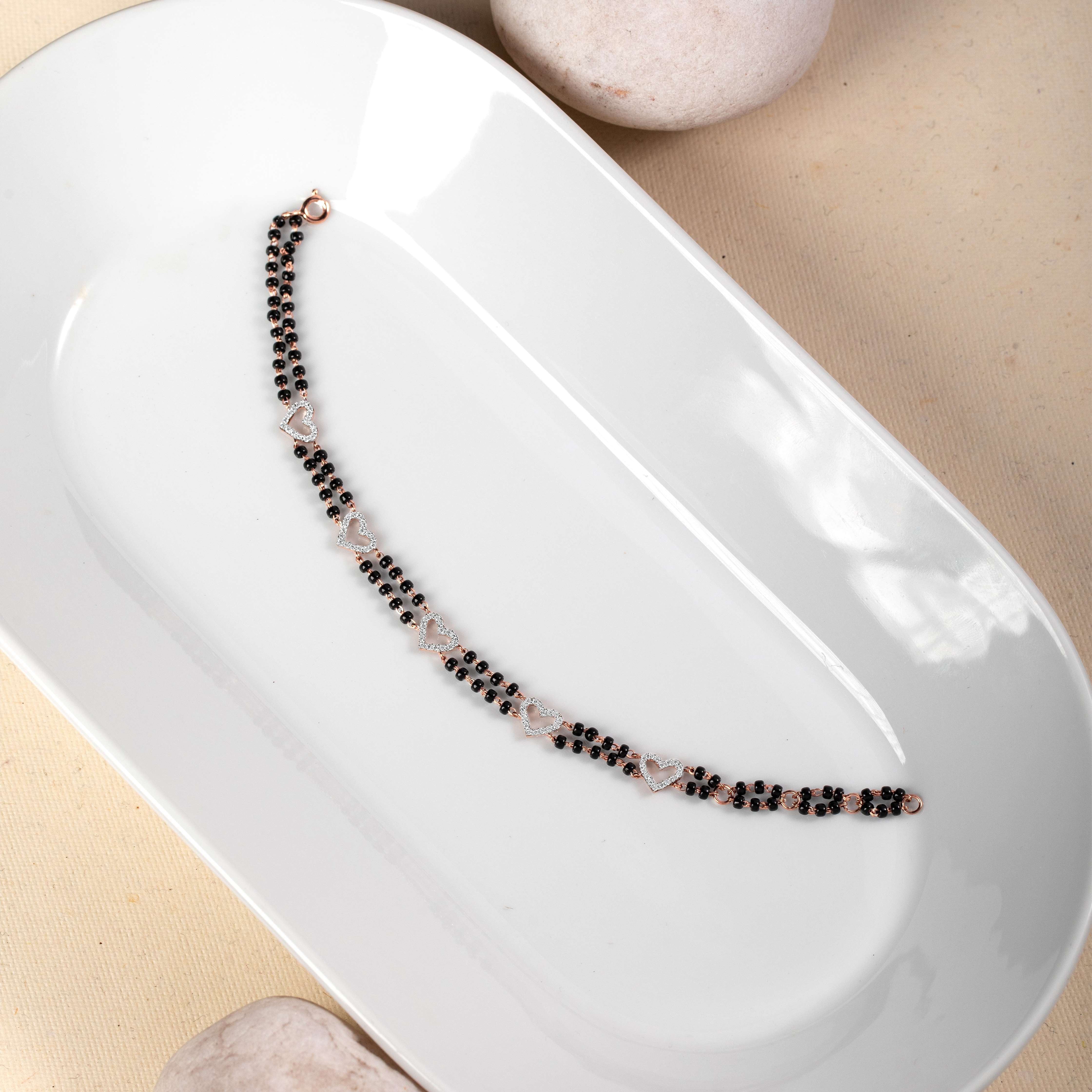 Heart Mangalsutra Bracelet