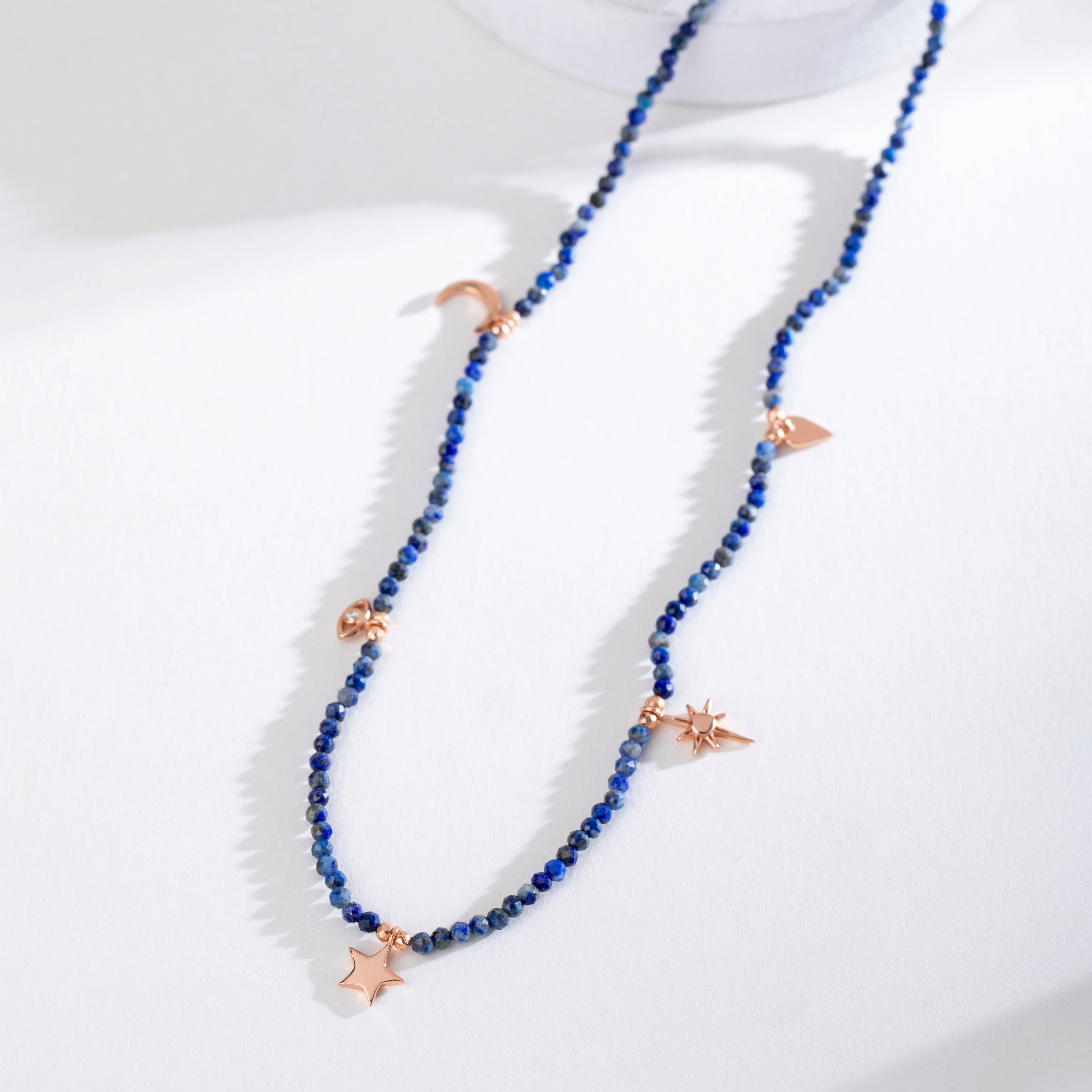 Lapis Dreamy Charms Necklace