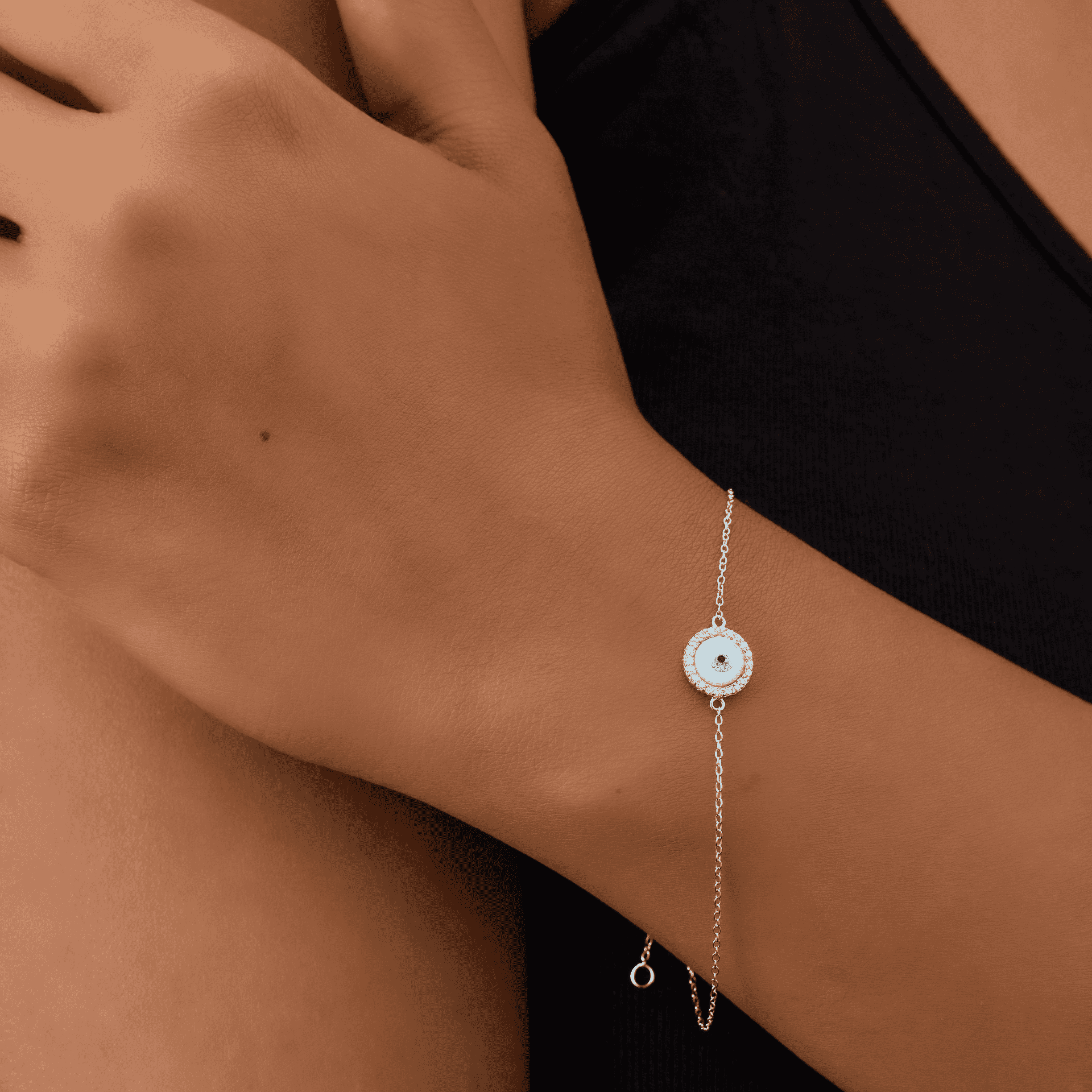 Sky Cushion Evil Eye Wristliner