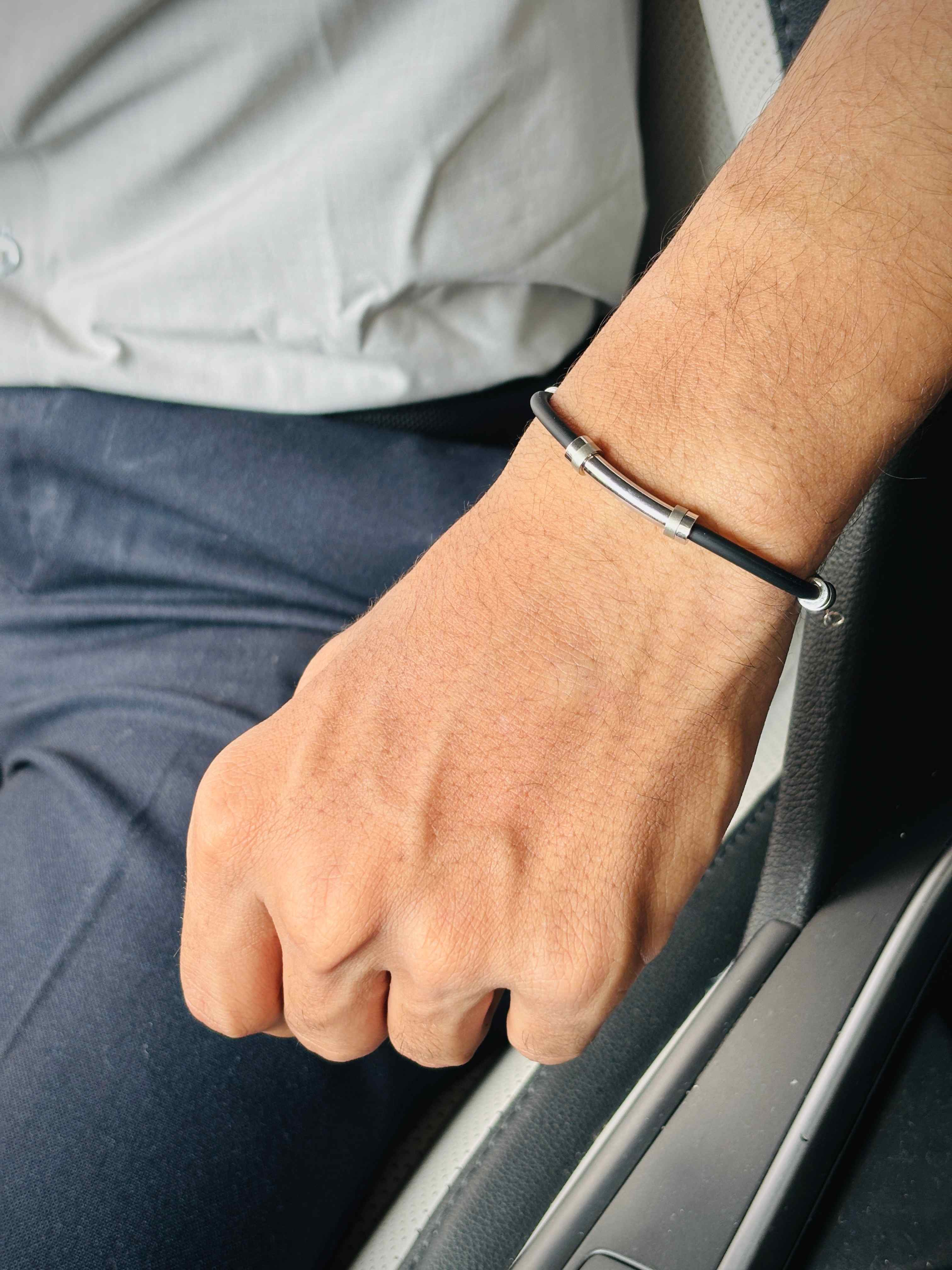 Small Silicon Black Bracelet