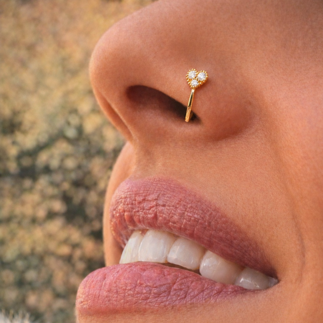 Twinheart Pressable Nose Pin