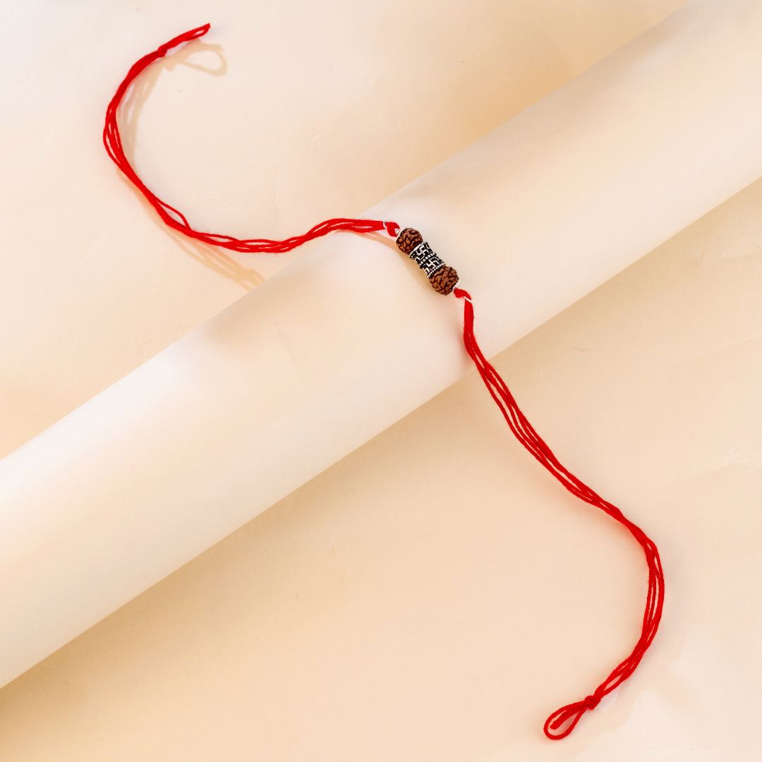 Silver Rudraksh Rakhi