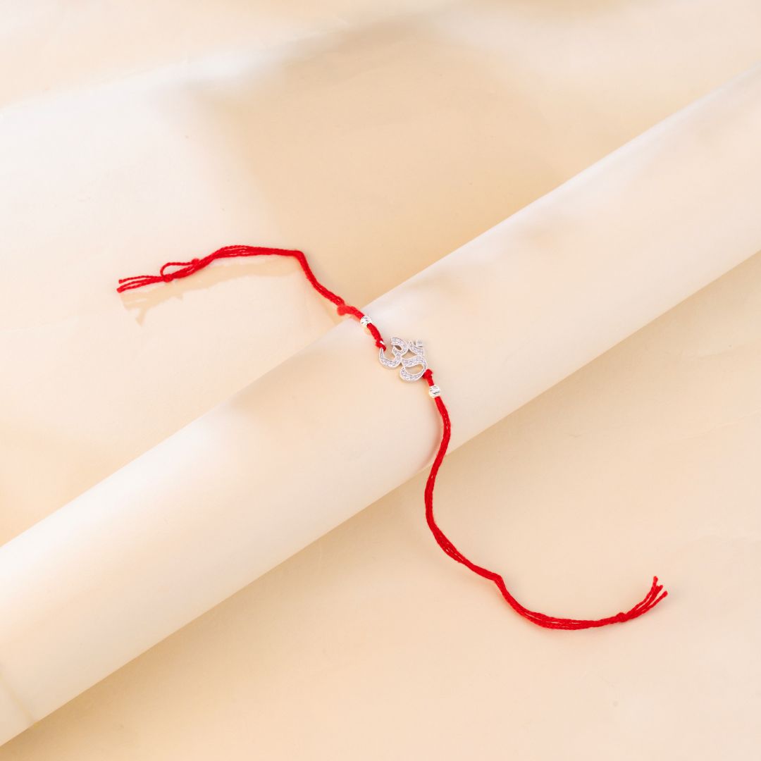 OM Silver Rakhi