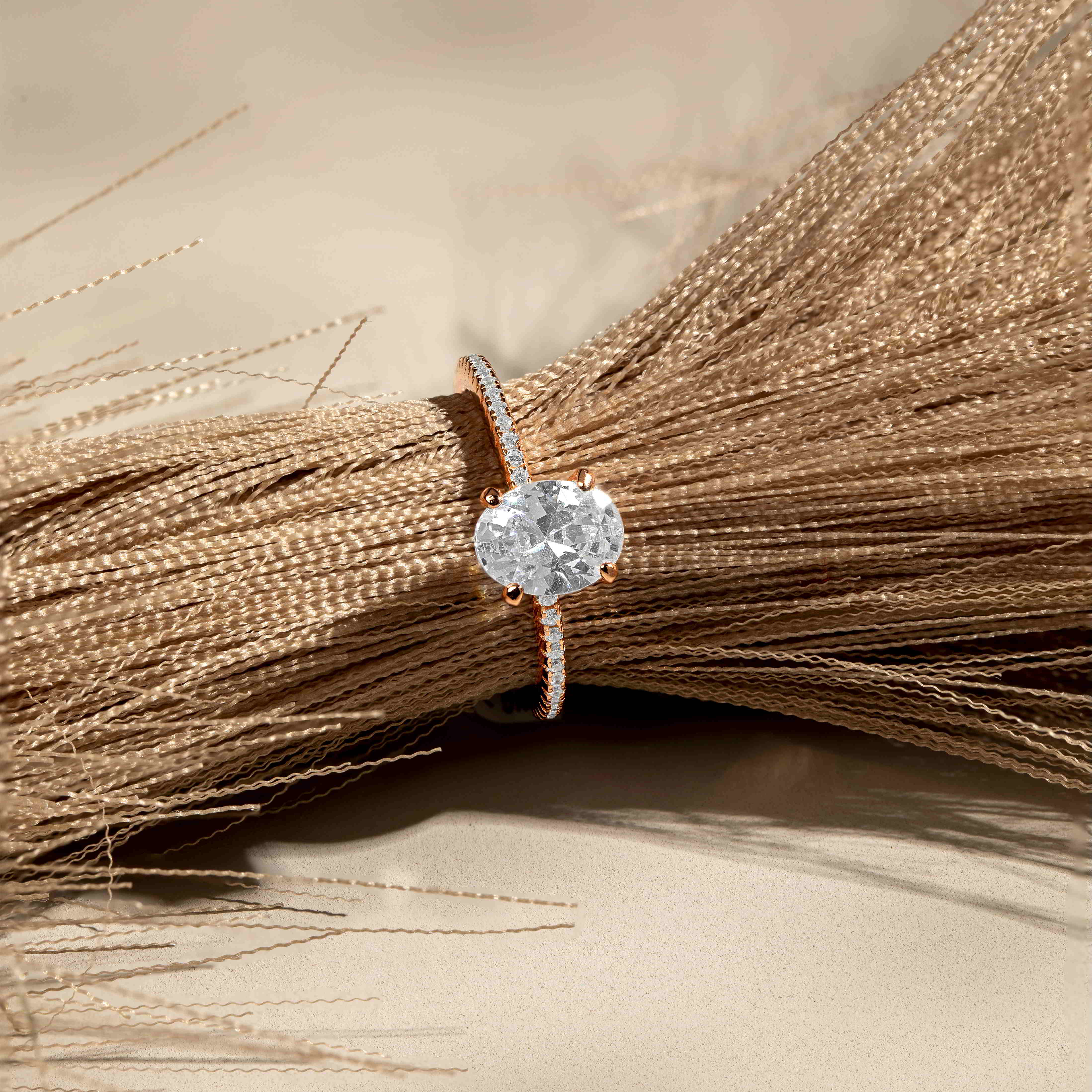 Ovalish Solitaire Ring
