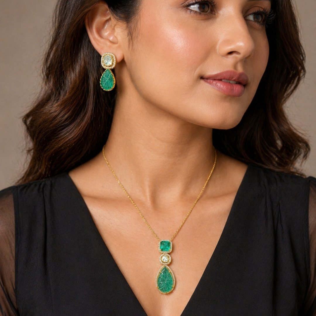 Verdant Drop Pendant Set