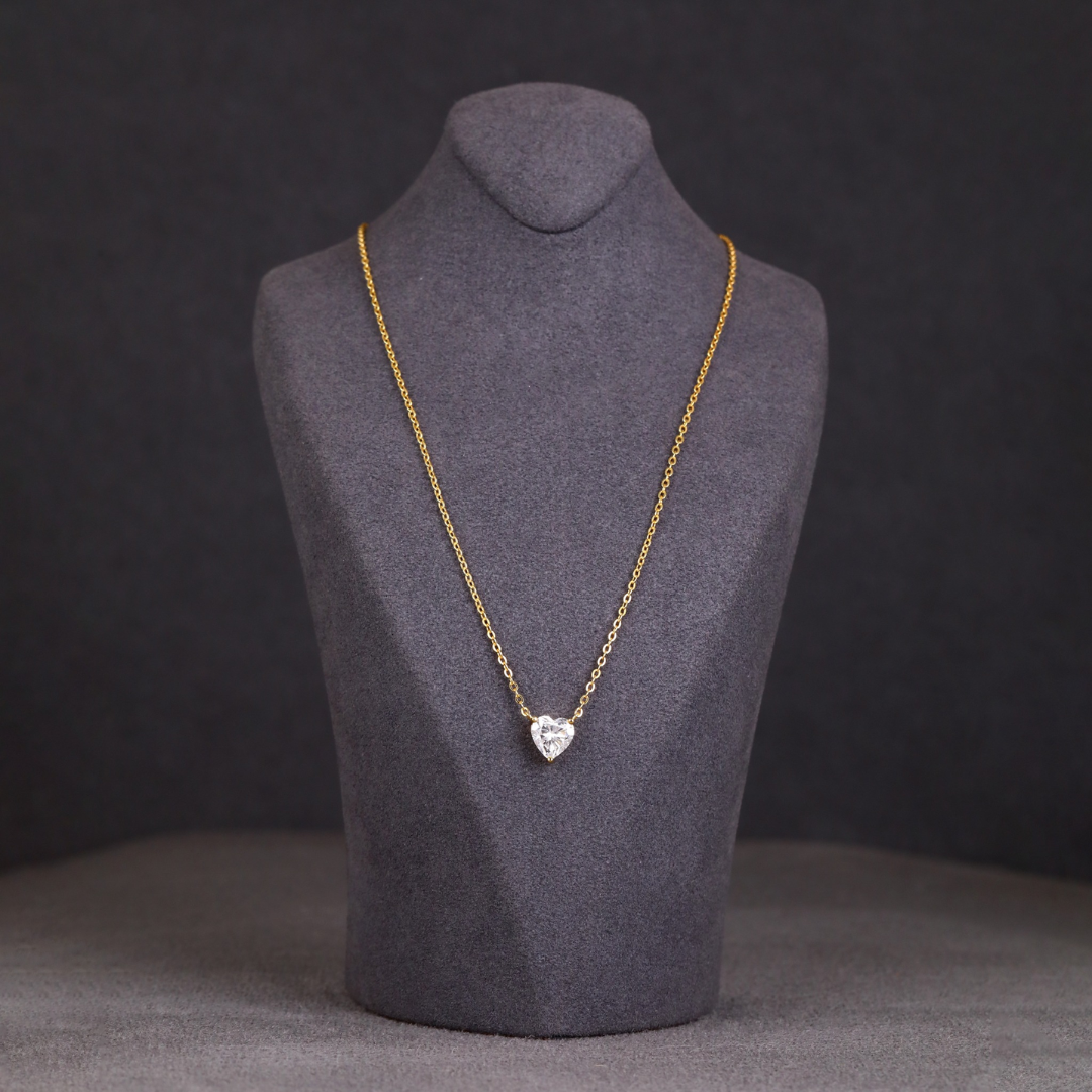 Heartline Solitaire Necklace