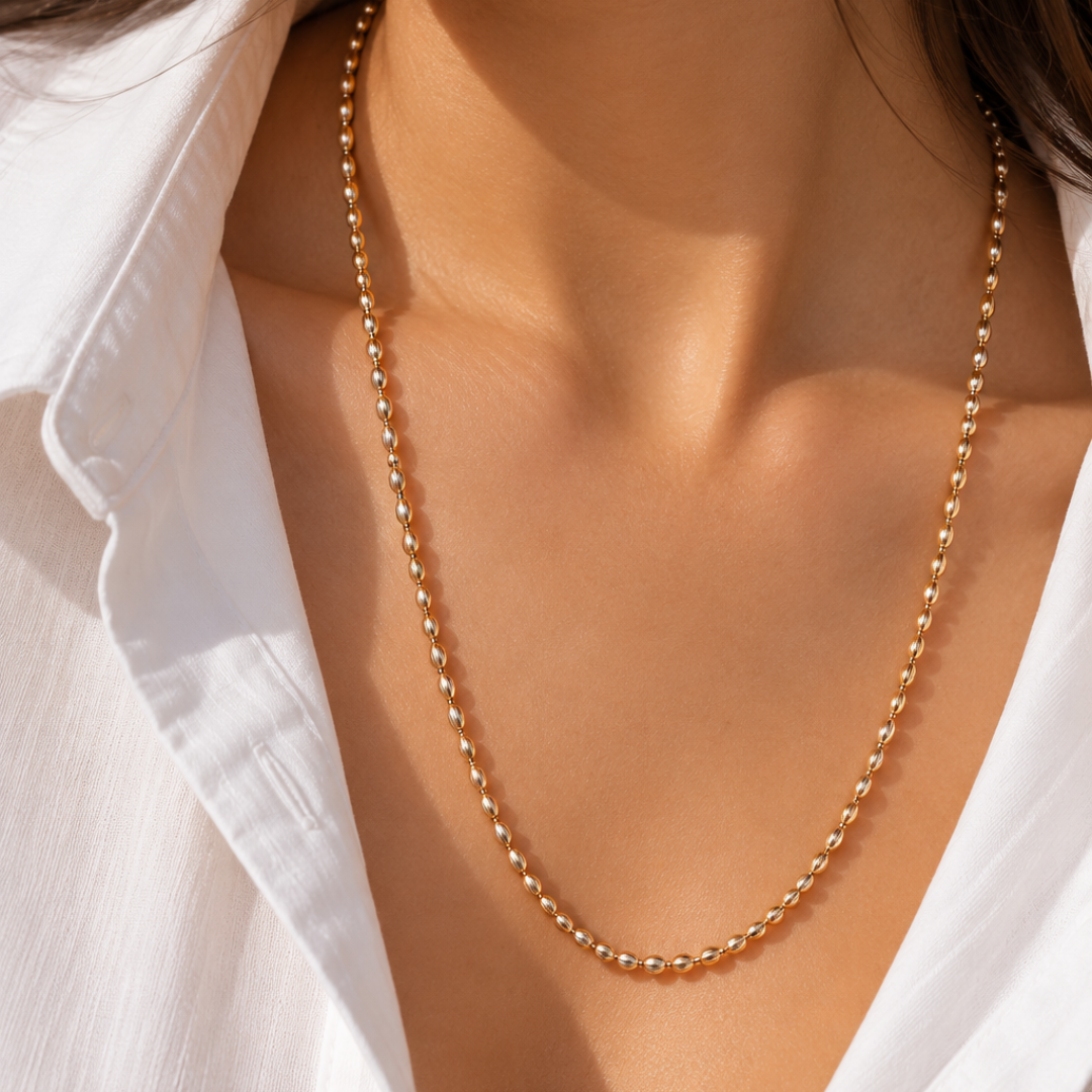 Golden Pebble Italian Chain