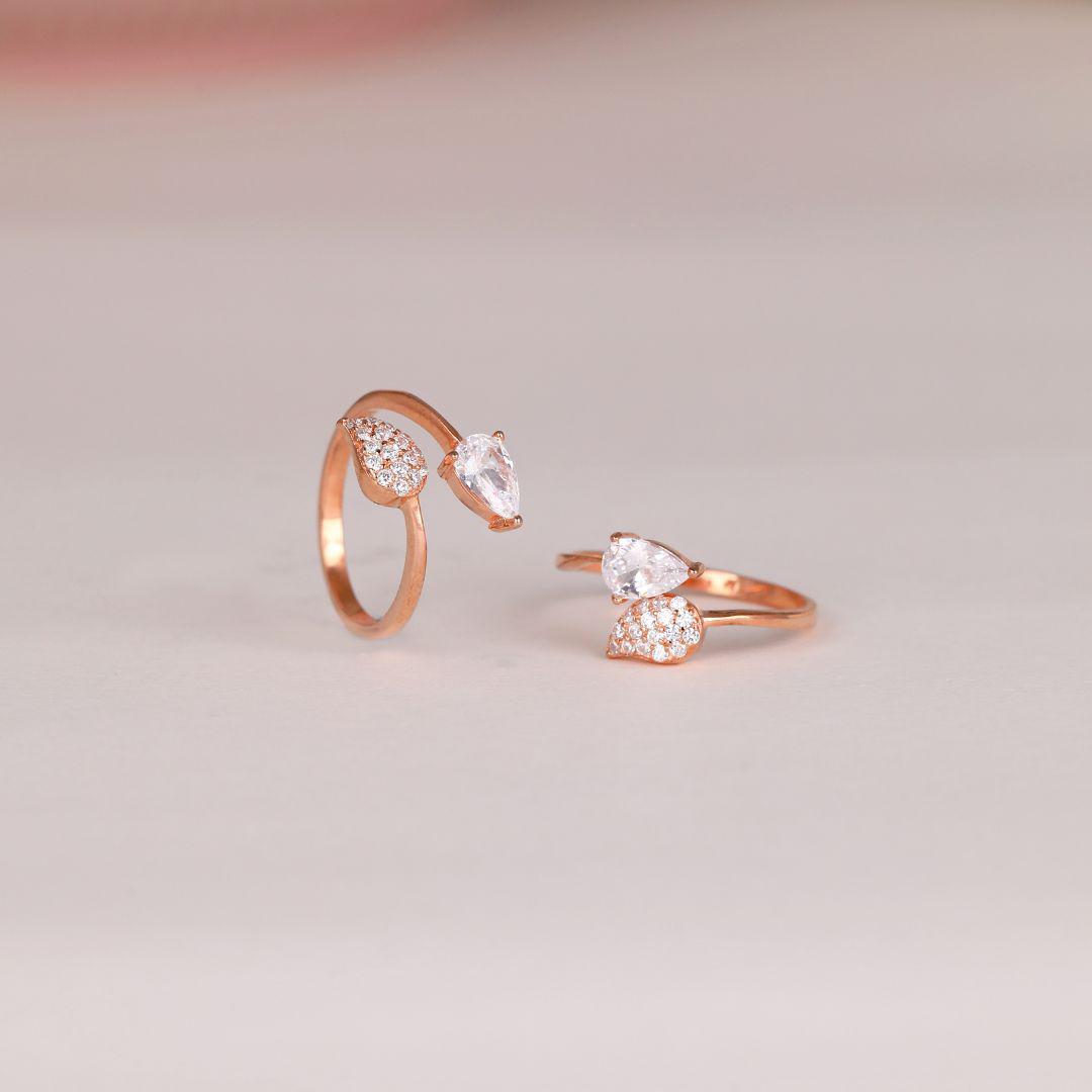 Pear-Drop Dual Stone Toe Ring