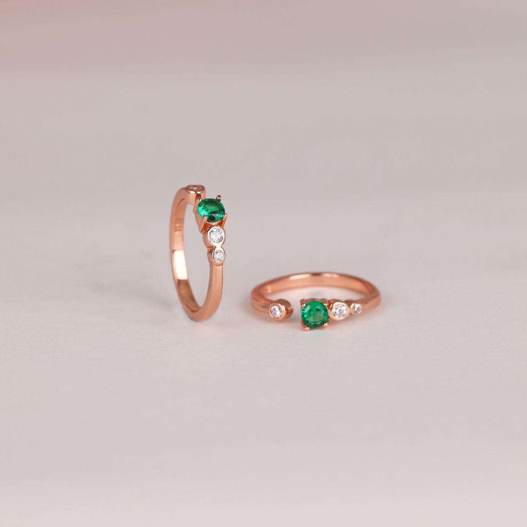 Green Stone Toe Ring