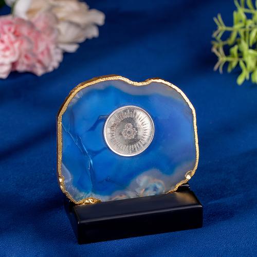 Blue Silver Coaster