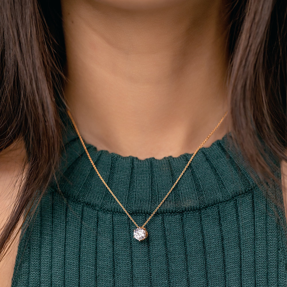 Evergreen Solitaire Necklace
