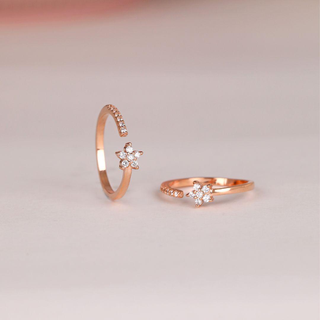 Floret Adjustable Toe Ring